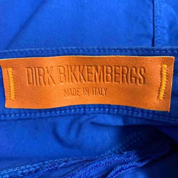 DIRK BIKKEMBERGS Size 32 Blue Cotton Blend 5 Pocket Casual Pants - Picture 4 of 7
